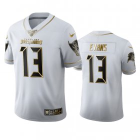 Wholesale Cheap Tampa Bay Buccaneers #13 Mike Evans Men\'s Nike White Golden Edition Vapor Limited NFL 100 Jersey
