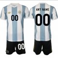 Men's Argentina Custom White Blue 2024-25 50th Anniversary Home Soccer Jersey Suit Cheap