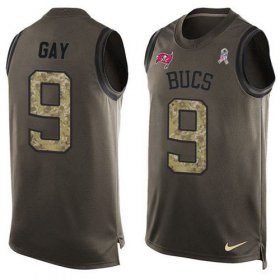 Wholesale Cheap Nike Buccaneers #9 Matt Gay Green Men\'s Stitched NFL Limited Salute To Service Tank Top Jersey