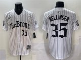 Men's New York Yankees #35 Cody Bellinger White Pinstripe 'Gothic Legacy Edition' Vapor Premier Limited Stitched Baseball Jersey Cheap Wholesale