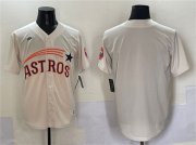 Cheap Men's Houston Astros Blank Cream Throwback Cooperstown Collection Limited Stitched Baseball Jersey