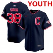 Youth Cleveland Guardians #38 Steven Kwan Navy 2025 Alternate Limited Stitched Baseball Jersey Cheap