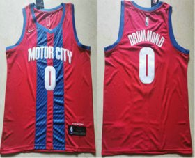 Wholesale Cheap Men\'s Detroit Pistons #0 Andre Drummond NEW Red 2020 City Edition NBA Swingman Jersey