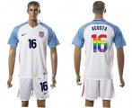 Wholesale Cheap USA #16 Acosta White Rainbow Soccer Country Jersey