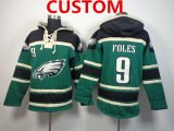 Wholesale Cheap Men's Philadelphia Eagles Custom 2014 Dark Green Hoodie