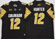 Cheap Men's Colorado Buffaloes #12 Travis Hunter Black With XII Patch 2025 F.U.S.E. Stitched Football Jersey