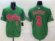 Cheap Men's Philadelphia Phillies #3 Bryce Harper Green Phanatic Limited Stitched Jersey