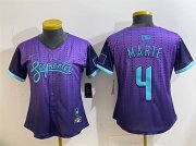 Women's Arizona Diamondbacks #4 Ketel Marte Purple 2025 City Connect Limited Stitched Baseball Jersey(Run Small) Cheap