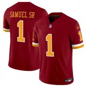 Men's Washington Commanders #1 Deebo Samuel Sr. Burgundy 2025 F.U.S.E. Throwback Limited Football Stitched Jersey Cheap Wholesale