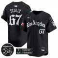 Men's Los Angeles Dodgers #67 Vin Scully Black Mexico 2025 LA Gothic Style With Fernando Patch Vapor Premier Limited Stitched Baseball Jersey Cheap