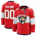 Men's Florida Panthers Custom Red 2025 Stanley Cup Final Patch Stitched Hockey Jersey Cheap