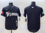 Cheap Men's Texas Rangers Blank Black Mexico 2025 Vapor Premier Limited Stitched Baseball Jersey
