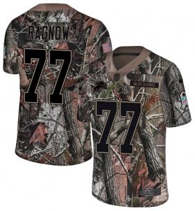 Wholesale Cheap Nike Lions #77 Frank Ragnow Camo Youth Stitched NFL Limited Rush Realtree Jersey