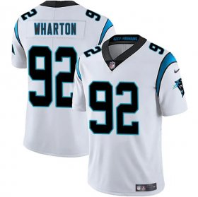 Men\'s Carolina Panthers #92 Tershawn Wharton White 2025 Vapor Limited Football Stitched Jersey Cheap