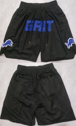 Wholesale Cheap Men\'s Detroit Lions Black Shorts