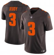 Men's Cleveland Browns #3 Jerry Jeudy Brown 2025 F.U.S.E. 'Alpha Dawg Edition' Vapor Limited Football Stitched Jersey Cheap Wholesale