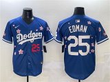 Cheap Men's Los Angeles Dodgers #25 Tommy Edman Royal 2025 Tokyo Series Limited Stitched Baseball Jersey