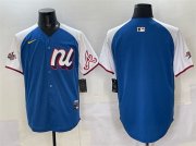 Men's National League Atlanta Braves Blank Blue Alternate 2025 All-Star Edition Limited Stitched Baseball Jersey Cheap Wholesale