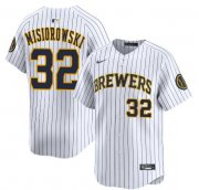 Cheap Men's Milwaukee Brewers #32 Jacob Misiorowski White Alternate Limited Stitched Baseball Jersey