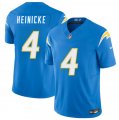 Cheap Men's Los Angeles Chargers #4 Taylor Heinicke Blue 2025 F.U.S.E. Vapor Limited Football Stitched Jersey