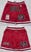Cheap Men's Chicago Bulls #23 Michael Jordan Red Shorts (Run Small)
