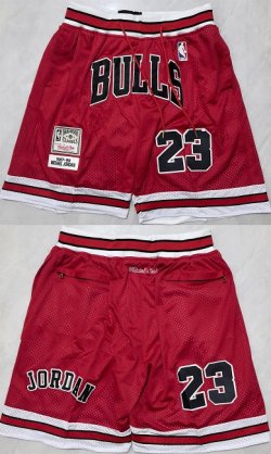 Cheap Men\'s Chicago Bulls #23 Michael Jordan Red Shorts (Run Small)