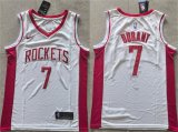 Cheap Men's Houston Rockets #7 Kevin Durant White 2025 Association Edition Stitched Jersey