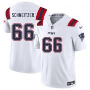 Men's New England Patriots #66 Wes Schweitzer White 2025 F.U.S.E. Vapor Limited Football Stitched Jersey Cheap