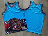 Wholesale Cheap Men's Memphis Grizzlies Light Blue Big Face Mitchell Ness Hardwood Classics Soul Swingman Throwback Jersey