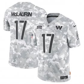 Men\'s Washington Commanders #17 Terry McLaurin 2024 Arctic Camo Salute To Service Limited Stitched Football Jersey