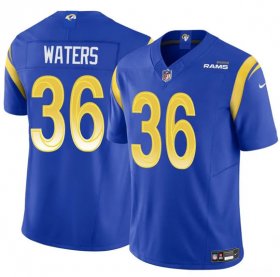 Men\'s Los Angeles Rams #36 Jordan Waters Blue 2024 F.U.S.E. Vapor Untouchable Football Stitched Jersey