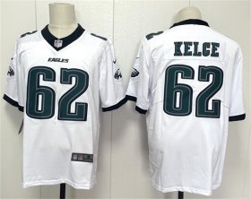 Men\'s Philadelphia Eagles #62 Jason Kelce White 2024 New Vapor Untouchable Limited Football Stitched Jersey Cheap Wholesale