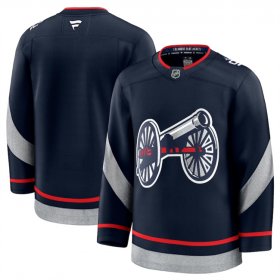 Cheap Men\'s Columbus Blue Jackets Blank Navy 2024-25 Stitched Hockey Jersey