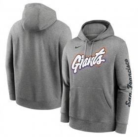 Cheap Men\'s San Francisco Giants Heather Charcoal 2025 City Connect French Terry Club Pullover Hoodie