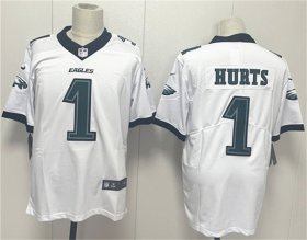 Men\'s Philadelphia Eagles #1 Jalen Hurts White 2024 New Vapor Untouchable Limited Football Stitched Jersey Cheap Wholesale