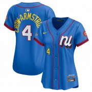 Cheap Women's National League #4 Pete Crow-Armstrong Blue 2025 All-Star Edition Limited Stitched Baseball Jersey(Run Small)