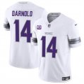 Cheap Men's Minnesota Vikings #14 Sam Darnold White 2024 F.U.S.E. With 4-Star C Patch Winter Warrior Limited Stitched Jersey