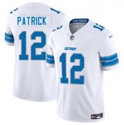 Cheap Men's Detroit Lions #12 Tim Patrick White 2025 F.U.S.E. Vapor Limited Football Stitched Jersey