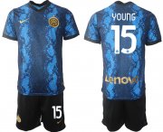 Wholesale Cheap Men 2021-2022 Club Inter Milan home blue 15 Nike Soccer Jersey