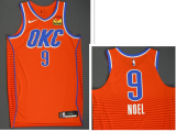 Cheap Men's Oklahoma City Thunder #9 Nerlens Noel Orange Statement Edition Stitched Basketball Jersey