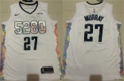 Cheap Men's Denver Nuggets #27 Jamal Murray White 2024-25 City Edition Stitched Basketball Jersey