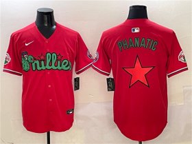 Cheap Men\'s Philadelphia Phillies Red Phanatic Limited Stitched Jersey
