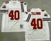 Men's Arizona Cardinals #40 Pat Tillman White Throwback Jersey