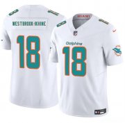 Cheap Men's Miami Dolphins #18 Nick Westbrook-Ikhine White 2025 Draft F.U.S.E. Vapor Limited Football Stitched Jersey