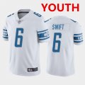 Wholesale Cheap Youth Detroit Lions #6 D'Andre Swift White Vapor Untouchable Limited Stitched Jersey