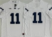 Cheap Men's Penn State Nittany Lions #11 Abdul Carter White 2024 F.U.S.E. No Name Stitched Jersey