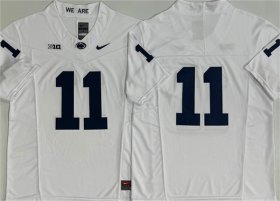 Cheap Men\'s Penn State Nittany Lions #11 Abdul Carter White 2024 F.U.S.E. No Name Stitched Jersey