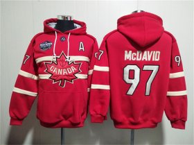 Cheap Men\'s Team Canada #97 Connor McDavid Red Ageless Must-Have Lace-Up Pullover Hoodie