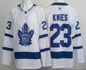 Men\'s Toronto Maple Leafs #23 Matthew Knies White Authentitc Jersey