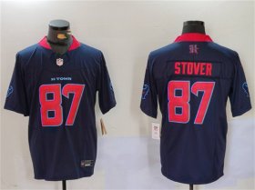 Cheap Men\'s Houston Texans #87 Cade Stover Navy 2nd Alternate F.U.S.E. Vapor Limited Football Stitched Jersey